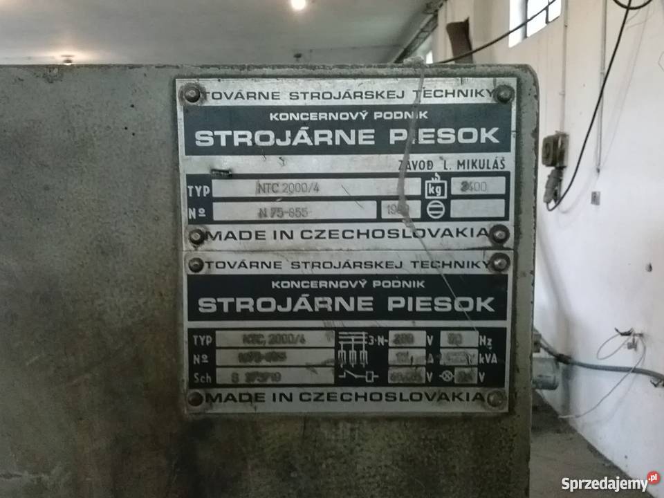 Gilotyna do blachy STROJARNE PIESOK NTC 20004 sprzedam