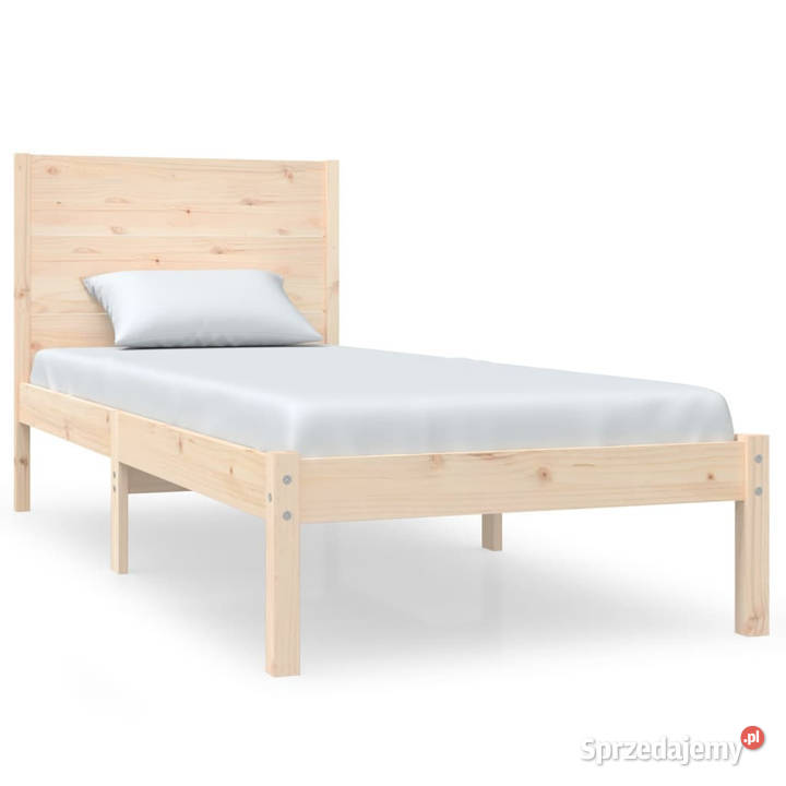 Rama łóżka bez materaca lite drewno sosnowe 205cm