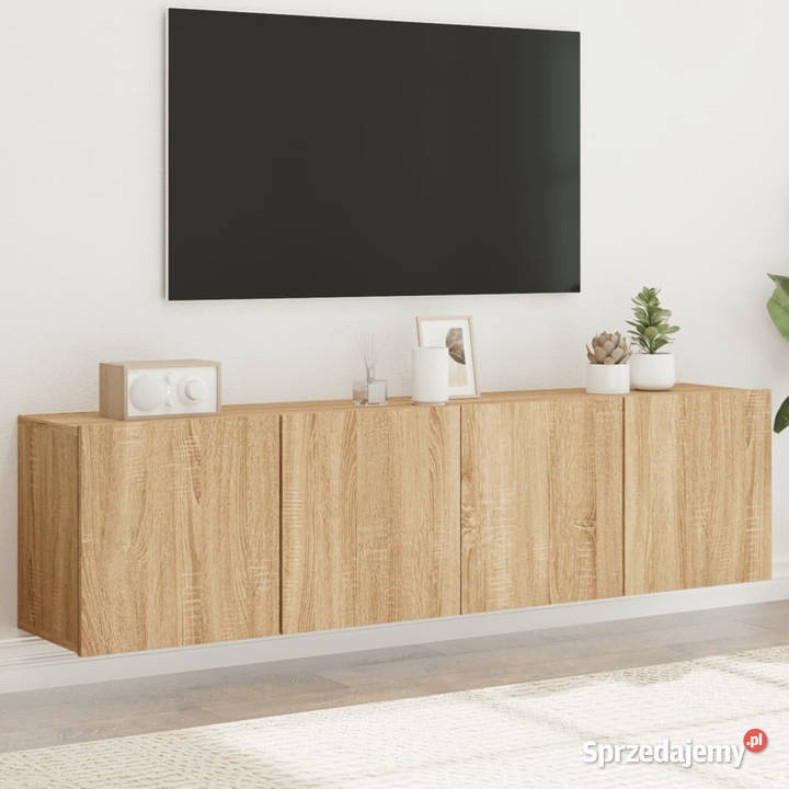 Ścienne szafki TV 2 dąb sonoma 80x30x41 WM836957 Warszawa