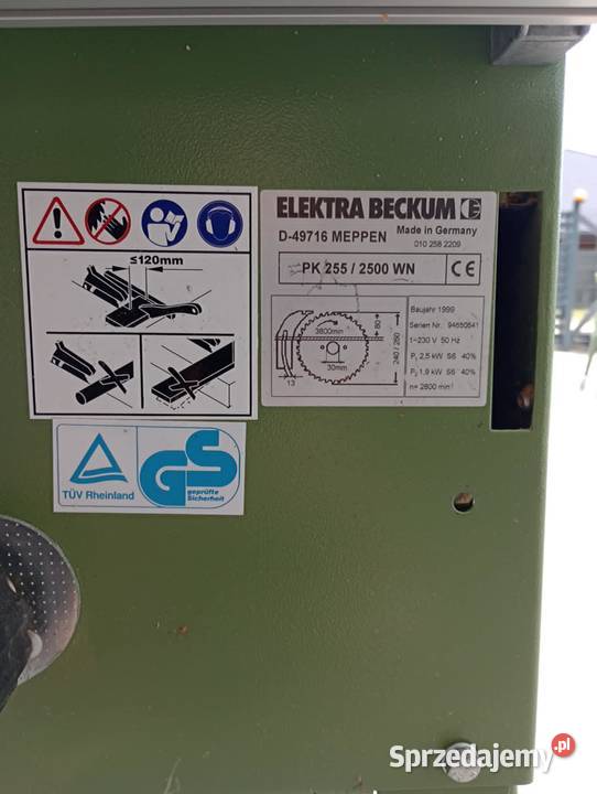 piła stołowa formatowa Elektra Beckum PK 255