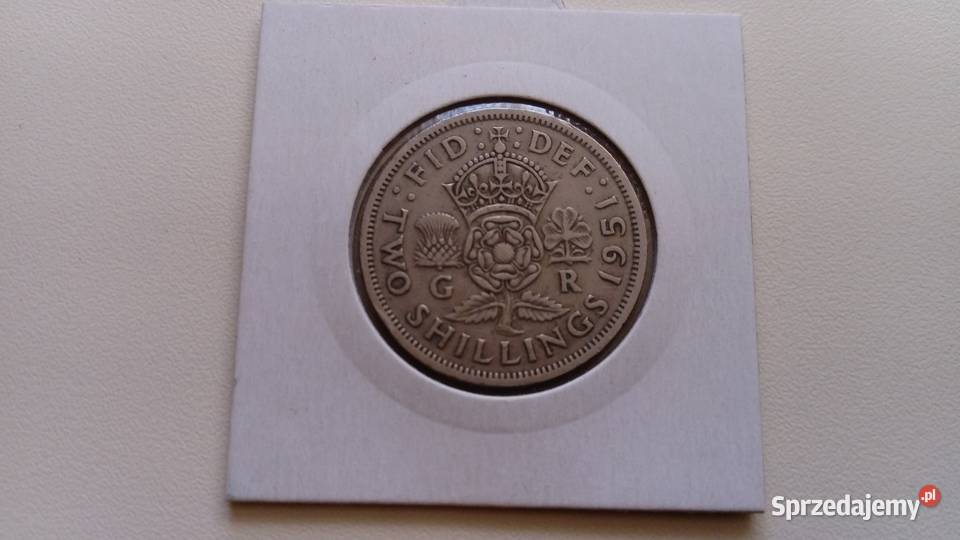 Moneta 2 szylingi 1951 r.
