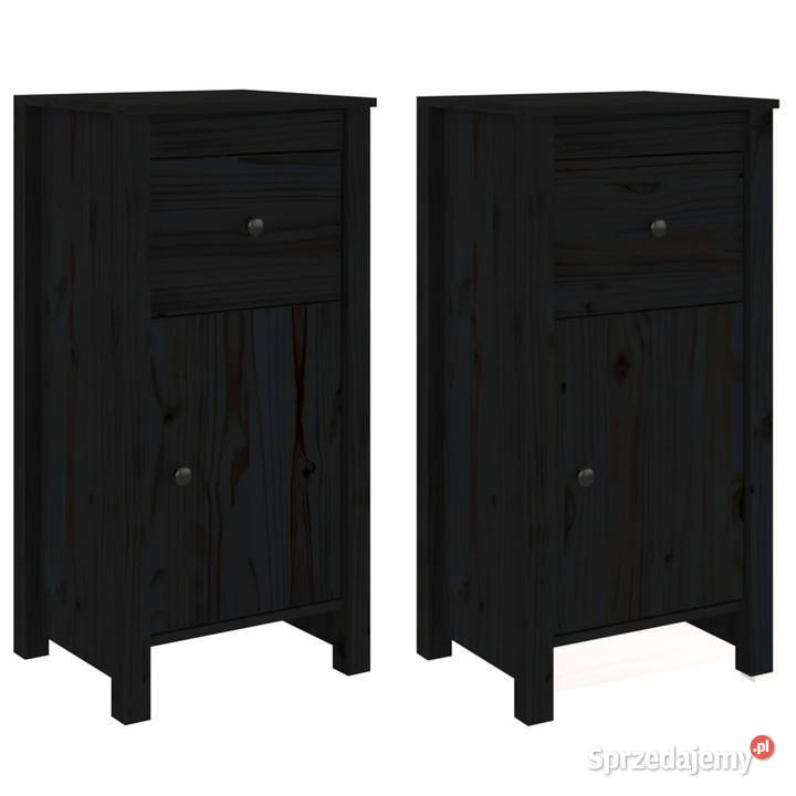Szafki 2 czarne 40x35x80 lite drewno sosnowe Warszawa