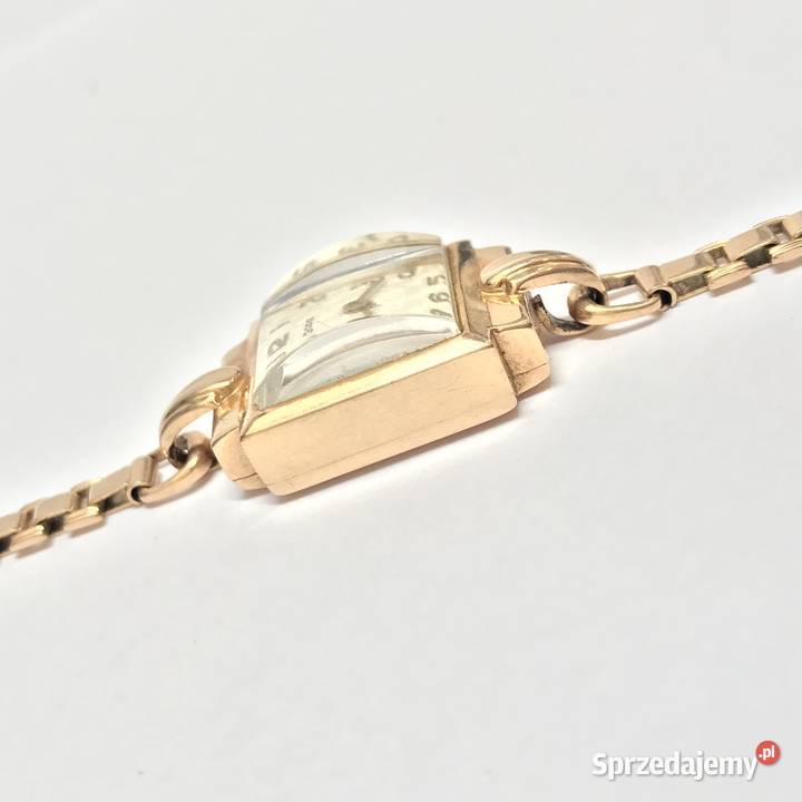 Złoty ZEGAREK damski 585 14K ZSRR Zaria CUDOWNY Warszawa