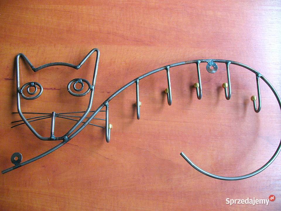 Kot wieszak metaloplastyka rękodzieło Siedlce