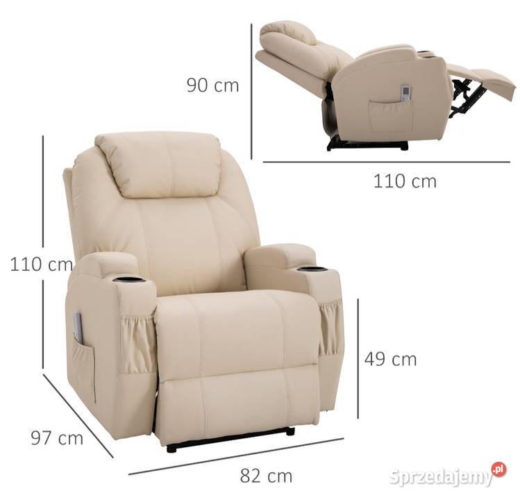 Fotel do masażu z funkcją rozkładania