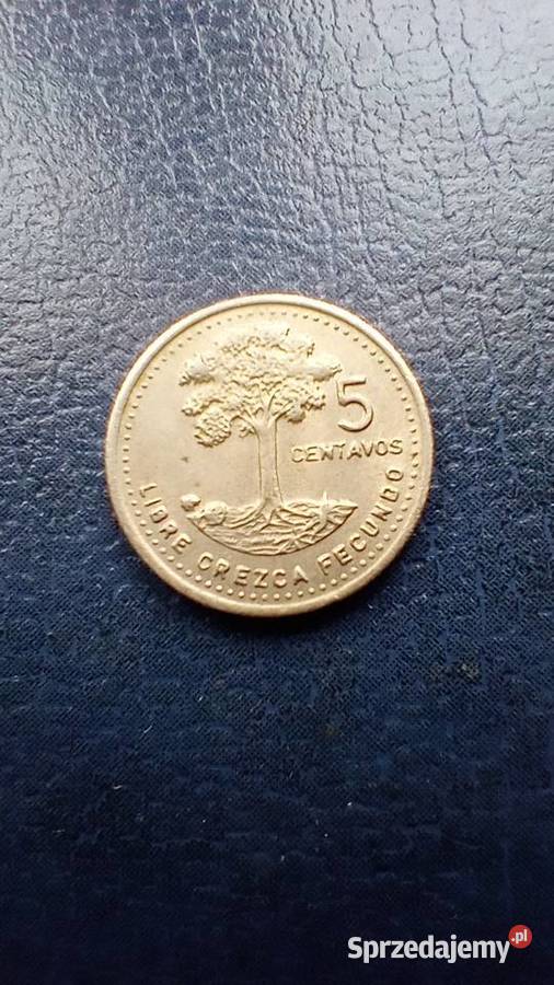 Stare monety 5 centavo 1989 Gwatemala podkarpackie Lesko