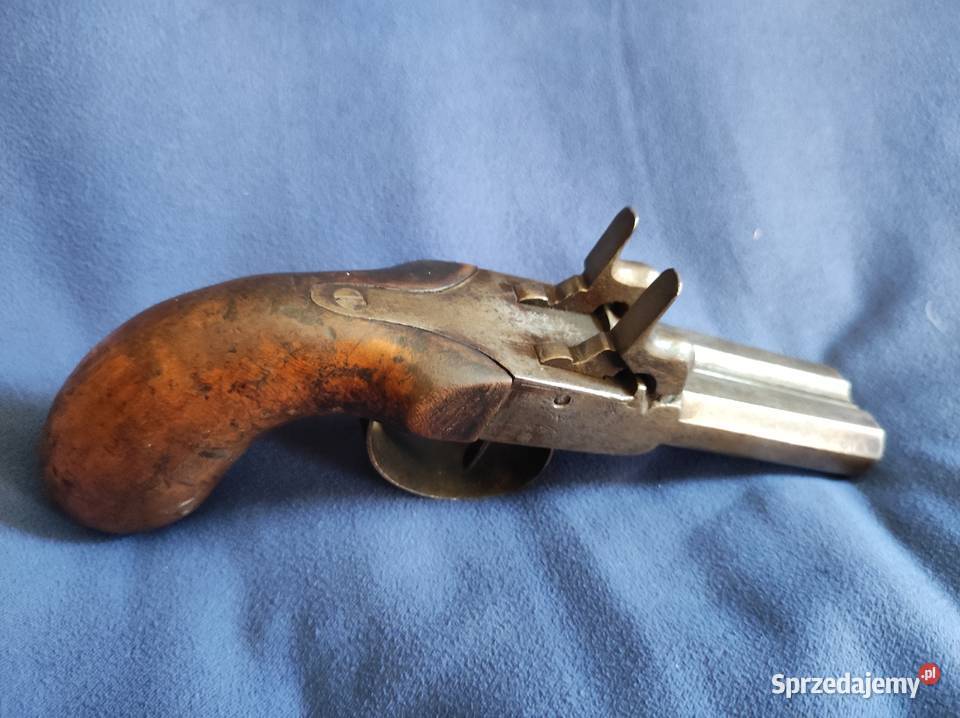 Pistolet kapiszon dwulufowy zabytek sprawny Wrocław