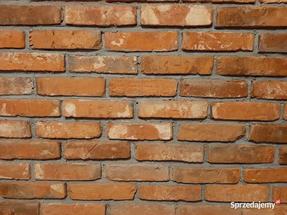 Płytki lica z cegły z 1880r 65 m2 łódzkie Stryków