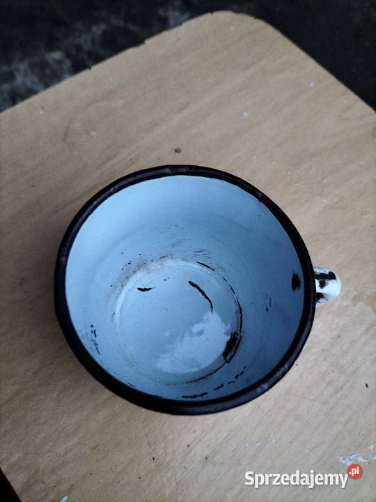 KUBEK EMALIOWANY METALOWY PRL ŻELAZNY OKAZJA lubelskie