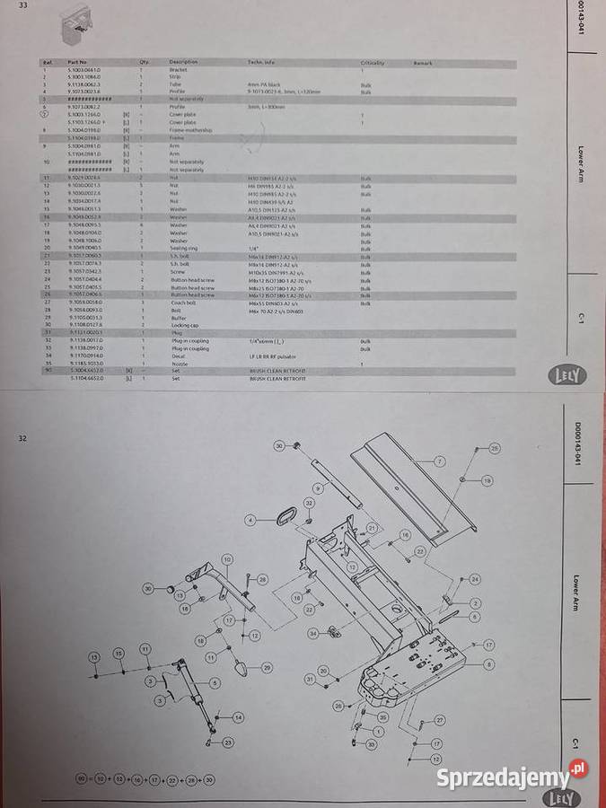 Osłona ramienia lewa robot Lely Robot arm hood Sulechów