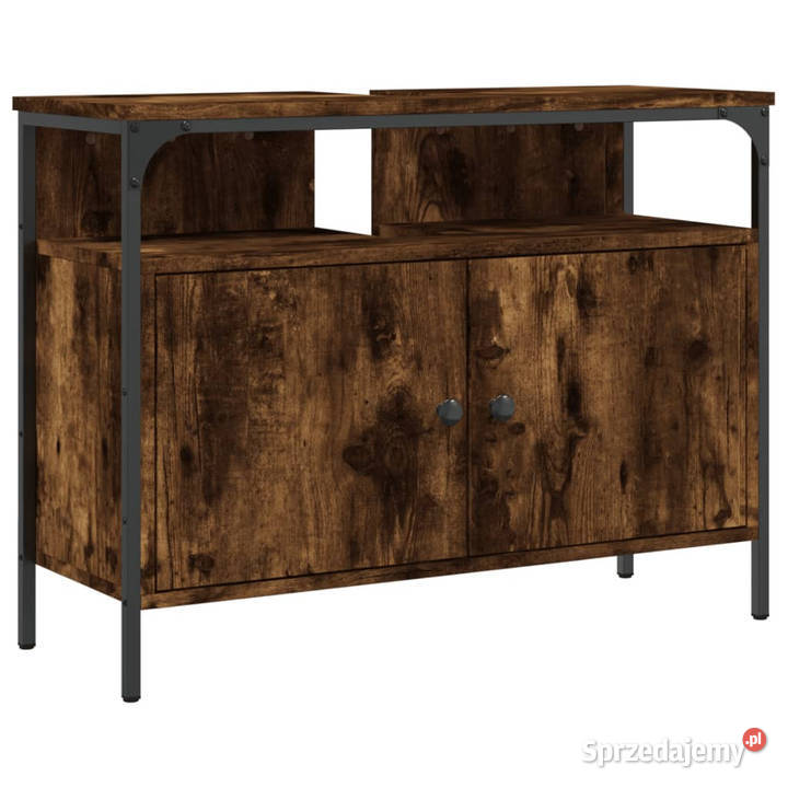 Szafka pod umywalkę przydymiony dąb 80x30x60