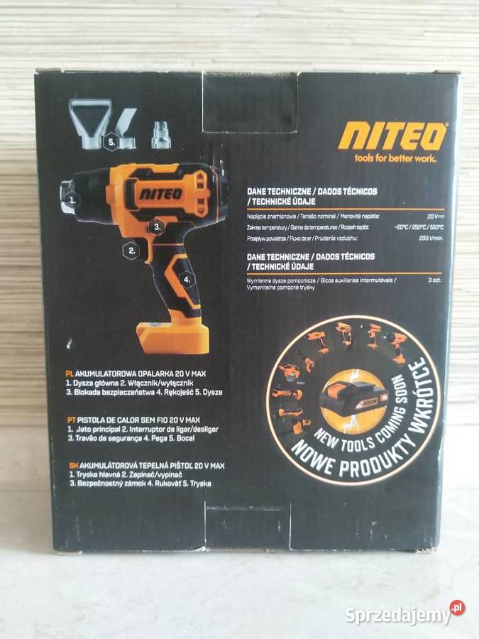 NAJTANIEJ Akumulatorowa Opalarka 20 V Wysyłka