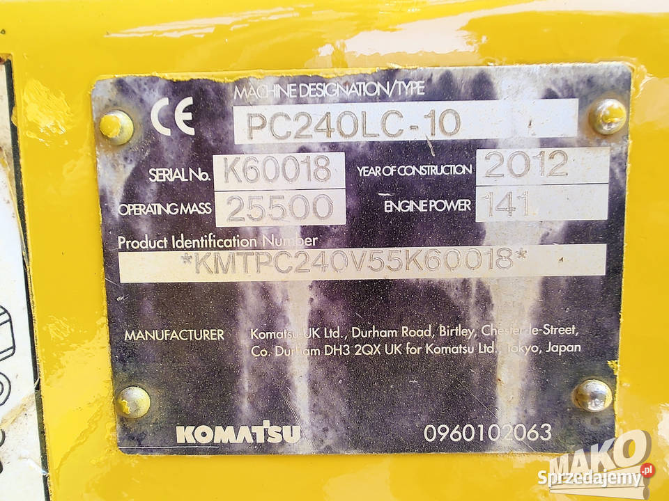 Komatsu PC240LC10 PC 210 EC 240 250 320 323 CAT świętokrzyskie Ostrowiec Świętokrzyski