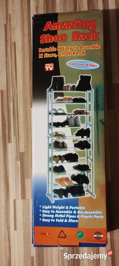 Składany stojak na buty w którym zmieści się 30 Pozostałe Leszno