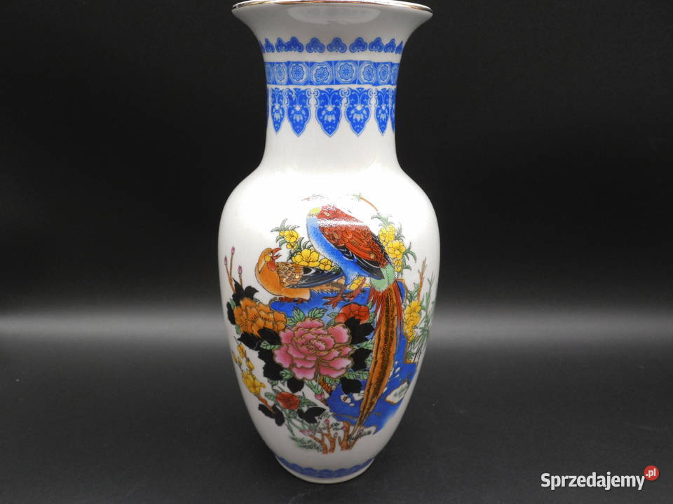 Piękny Chiński Wazon Porcelanowy Vintage Motyw Porcelana i szkło sprzedam
