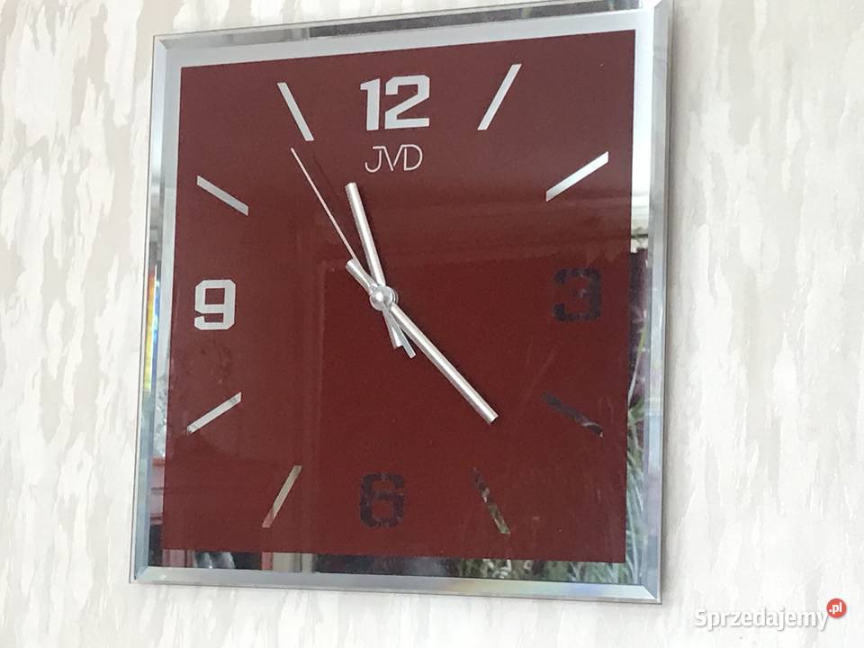 Elegancki ścienny szklany zegar z lustrzanymi łódzkie Łódź