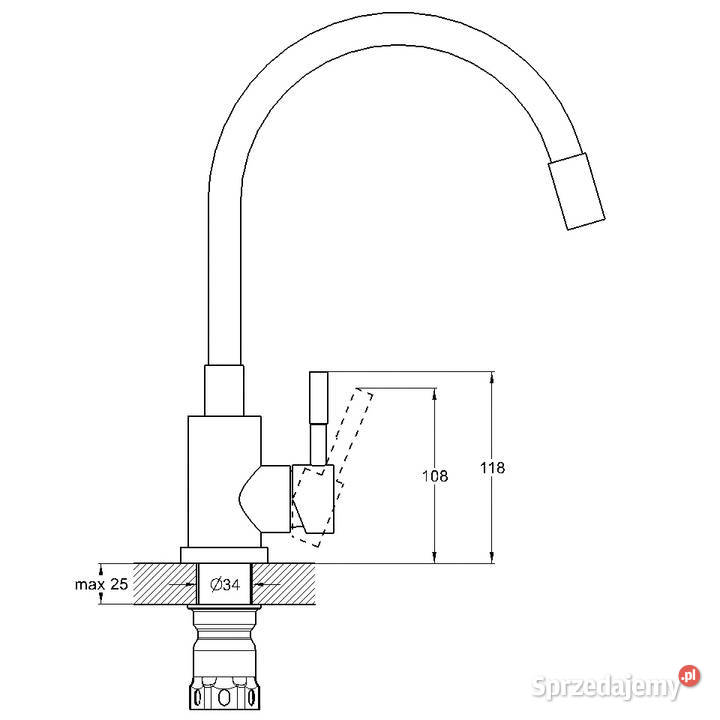 Bateria kuchenna stojąca CZARNA INOX Elastyczna Bielsko-Biała sprzedam