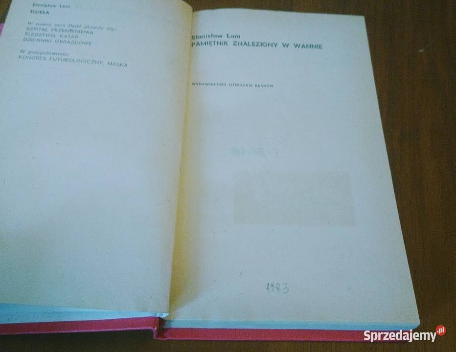 Pamiętnik znaleziony w wannie Stanisław Lem twarda Proza i poezja pomorskie Gdańsk