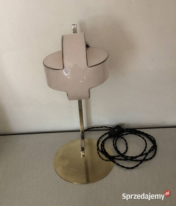 Lampka Art Deco klosz jasnoróżowy Antyki Warszawa sprzedam