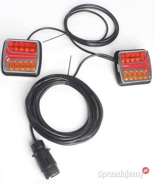 Zestaw lamp LED tylnych 1224V z wtyczką 7pin i Kamionna