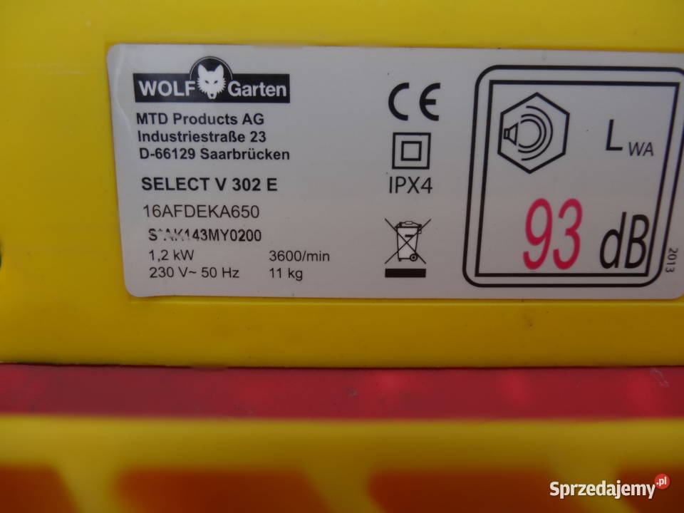 wertykulator wolf garten 302 e Niemodlin