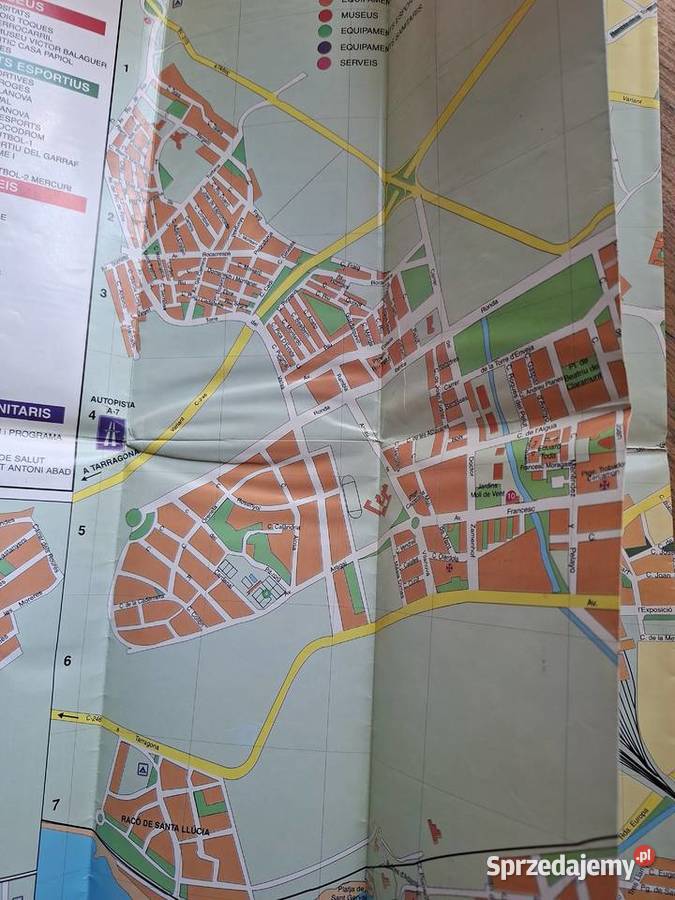 Plan miasta Vilanova Ila Geltru Hiszpania miękka Kraków