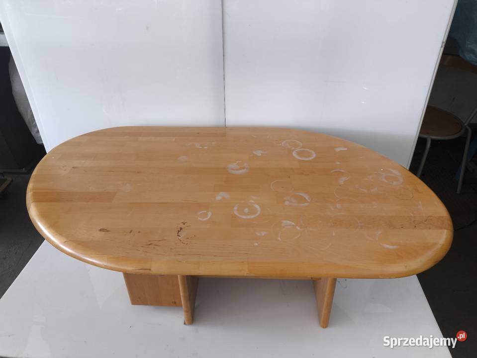 Vintage retro ława stolik lite drewno 75cm
