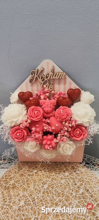 Flower Box Walentynki naturalny wosk sojowy sprzedam
