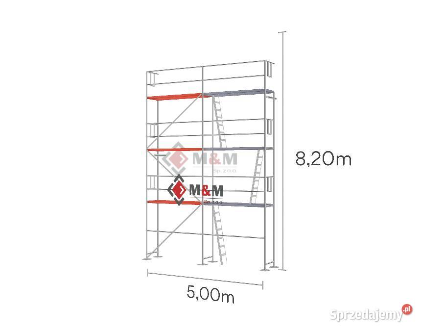 Rusztowanie elewacyjne 41 m2 Rusztowanie 5x82m opolskie Stare Siołkowice