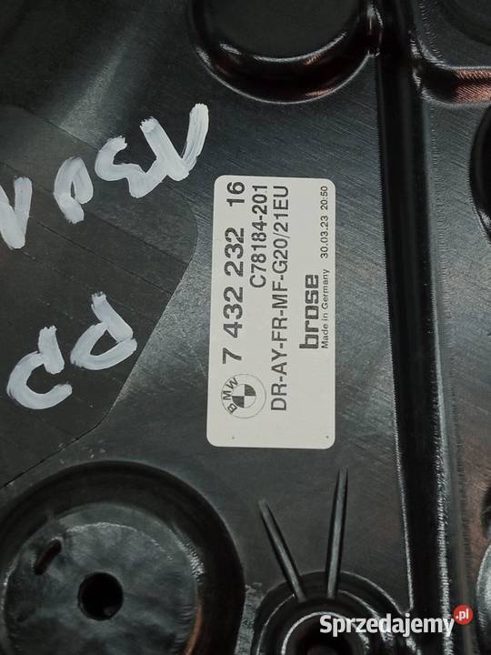 MECHANIZM SZYBY PRAWY PRZÓD 7432232 5A5C892 Bmw sprzedam