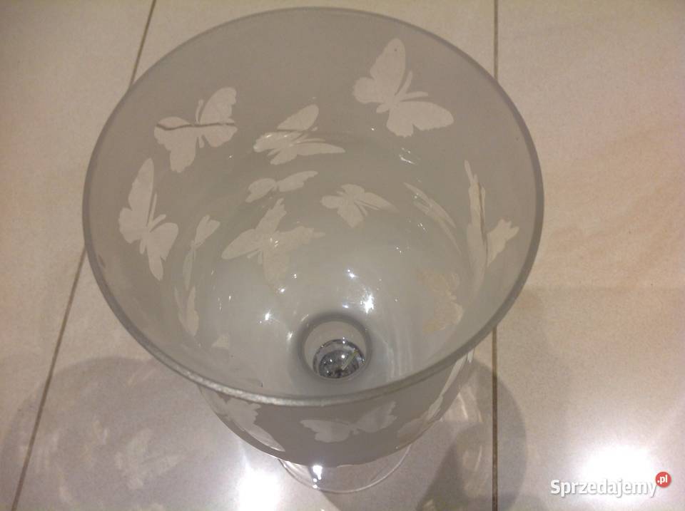Kielich Ozdobny Lampion Szklany Vintage Nowa Sól