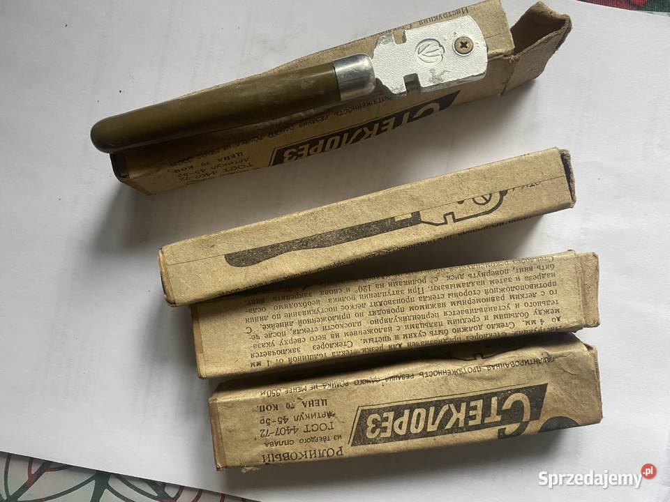 Nóż do cięcia szkła ruskie Zielonka