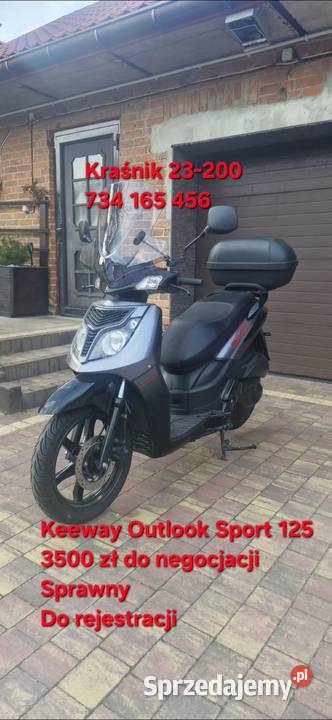 Keeway Outlook sport 125 T13 skuter 125cc lubelskie Kraśnik