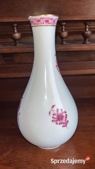 Wazon Herend Biała porcelana z dekorami w pomorskie Gdańsk