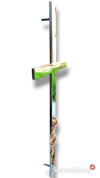 Krzyż na cmentarz nagrobny ze stali nierdzewnej Limanowa