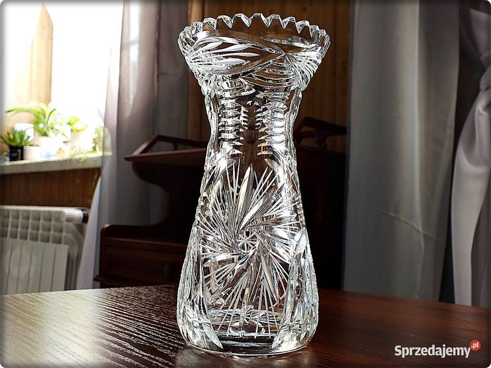Wazon Kryształowy wys19 Kryształ Stan Idealny Porcelana i szkło lubuskie Żary sprzedam