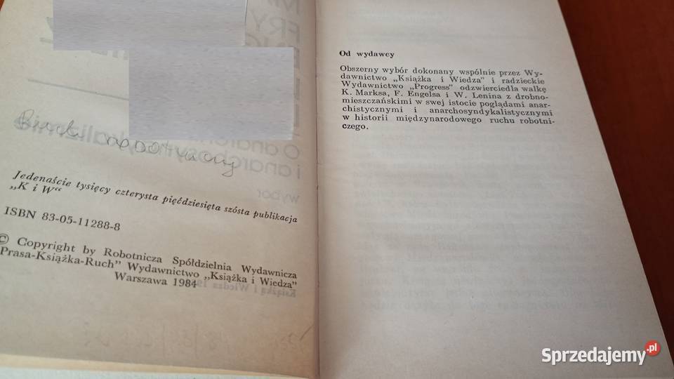 O anarchizmie i anarchosyndykalizmie wybór Karol Gdańsk