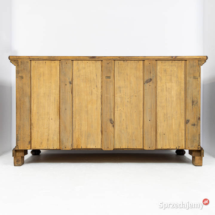 Duża Komoda Stylowa Bufet Czterodrzwiowy Antyk Swarzędz