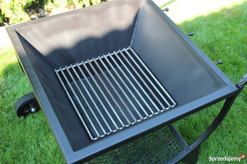 grill 2w1 palinisko na kółkach 2 ruszty
