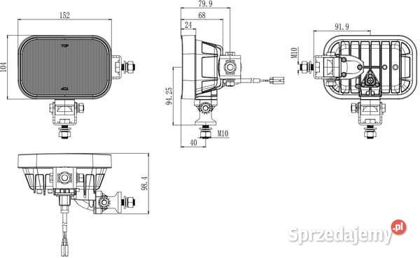 Lampa robocza LED do Case IH Ford Holland Steyr Kamionna