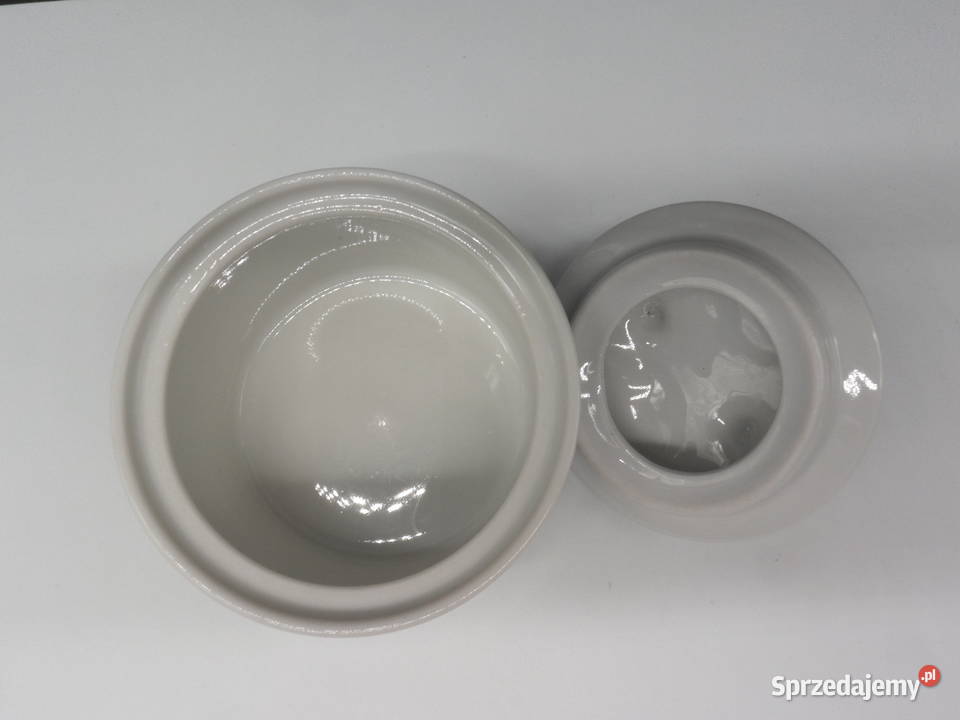 Porcelanowa cukiernica wzór słomkowy Jger wielkopolskie Raszków