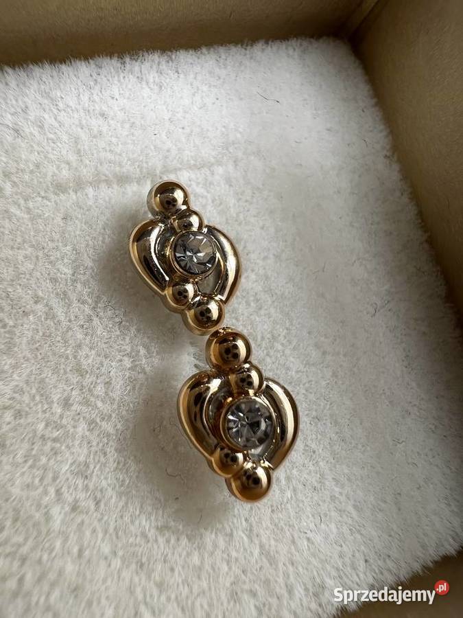 Kolczyki złote z diamentem Jasło