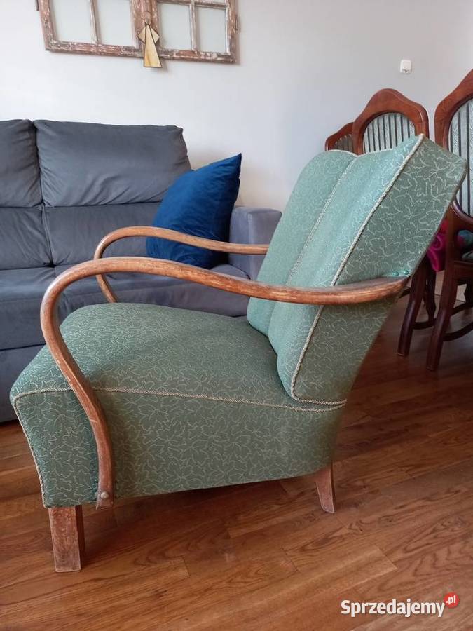 Stary przedwojenny fotel Art Deco vintage Rawicz
