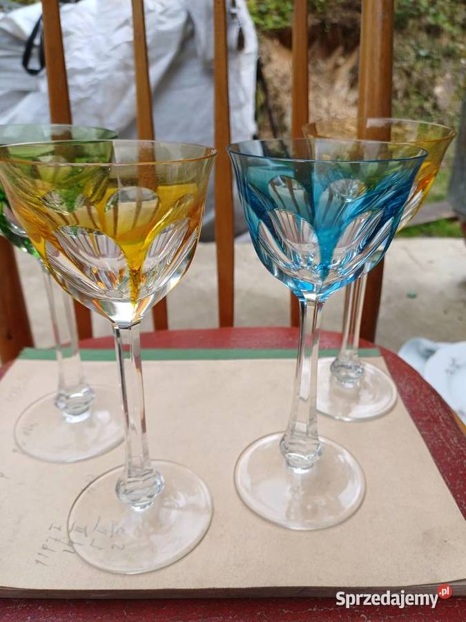 4 retro kieliszki do wina z 1962 roku Bohemia dolnośląskie Lubań