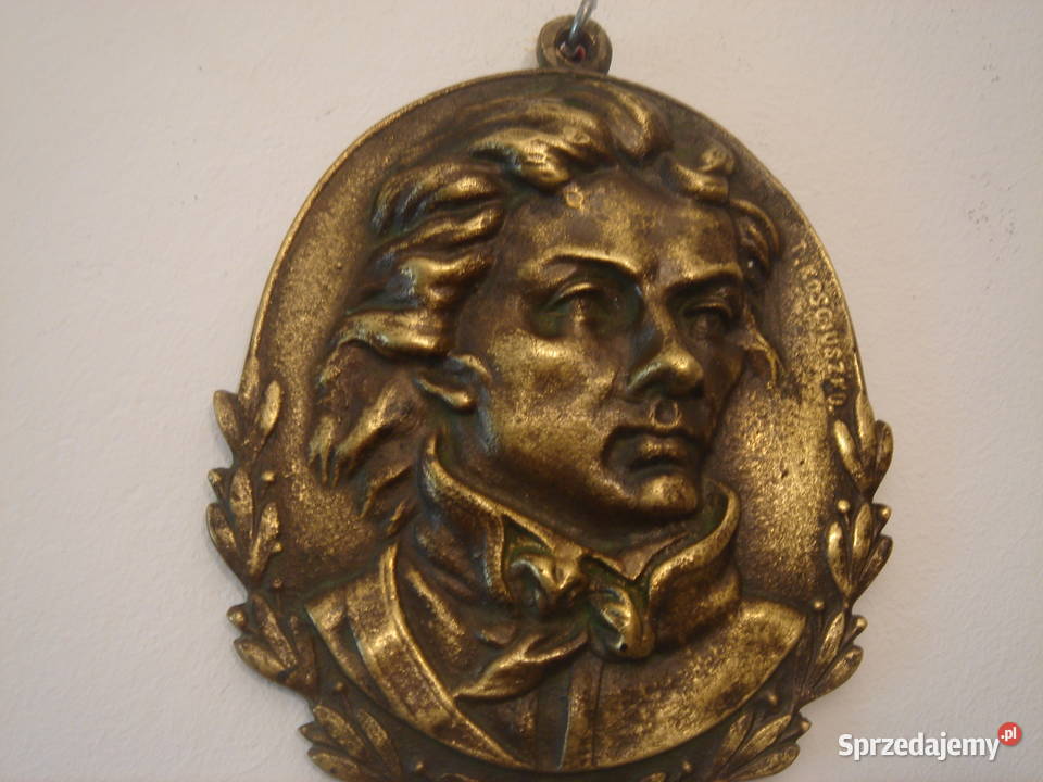 Kościuszko plakietka z mosiądzu stara Obrazki i obrazy Łódź sprzedam