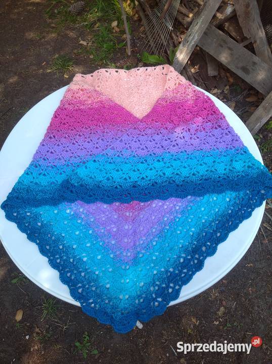 Ręcznie robiona wyjątkowa chusta Inny materiał Pozostałe Warszawa