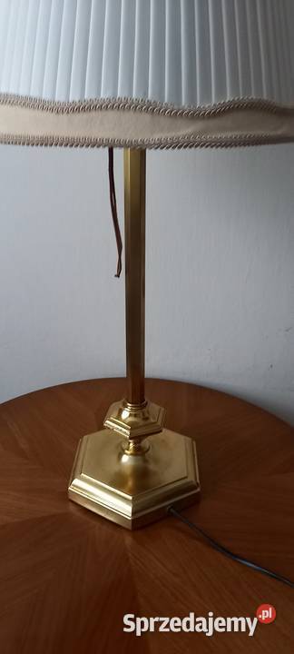 Wysoka mosiężna lampa na stolik komodę Skierniewice sprzedam
