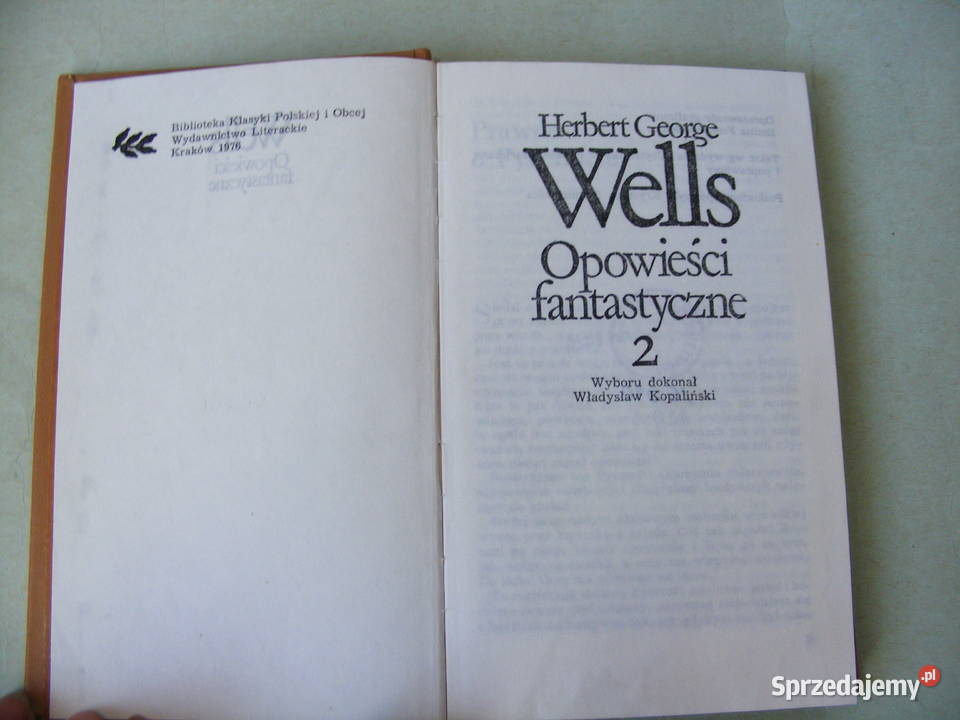 Opowieści fantastyczne tom 1 2 Wells Proza i poezja Oborniki Śląskie
