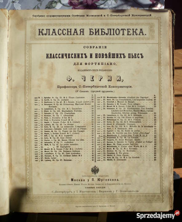 ANTYK Stare nuty oprawiony zbiór ocenzurowany Kraków