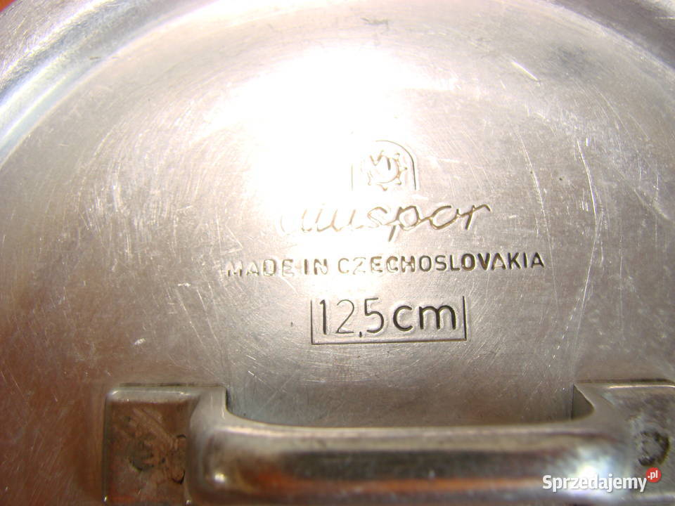 aluminiowa pokrywka rondelka PRL pomorskie Pruszcz Gdański